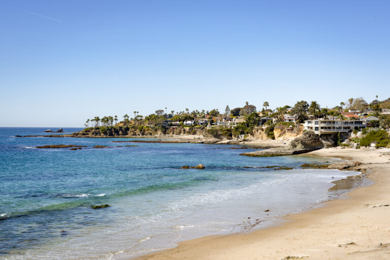 Laguna Beach with luxury homes overlooking the Pacific ocean